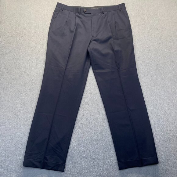 Lauren Ralph Lauren, Dress Pants Mens Size 40X32,Pleated,100% Wool,Blue - Picture 1 of 8